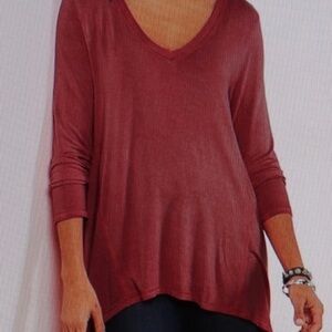 Soft Surroundings Top Women L Sublime
Long Sleeve Tunic Tee Shirt Lagenlook NWT